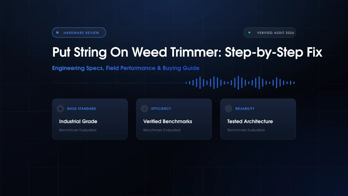 Put String On Weed Trimmer: Step-by-Step Fix (2026)