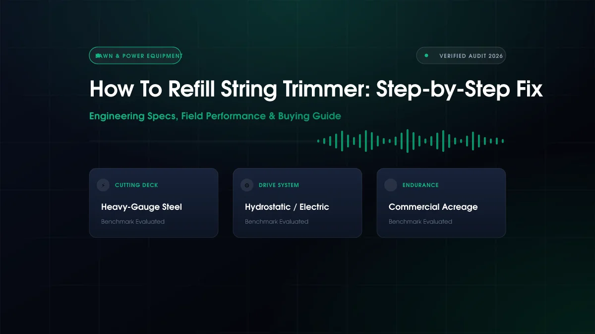 How To Refill String Trimmer: Step-by-Step Fix (2026)