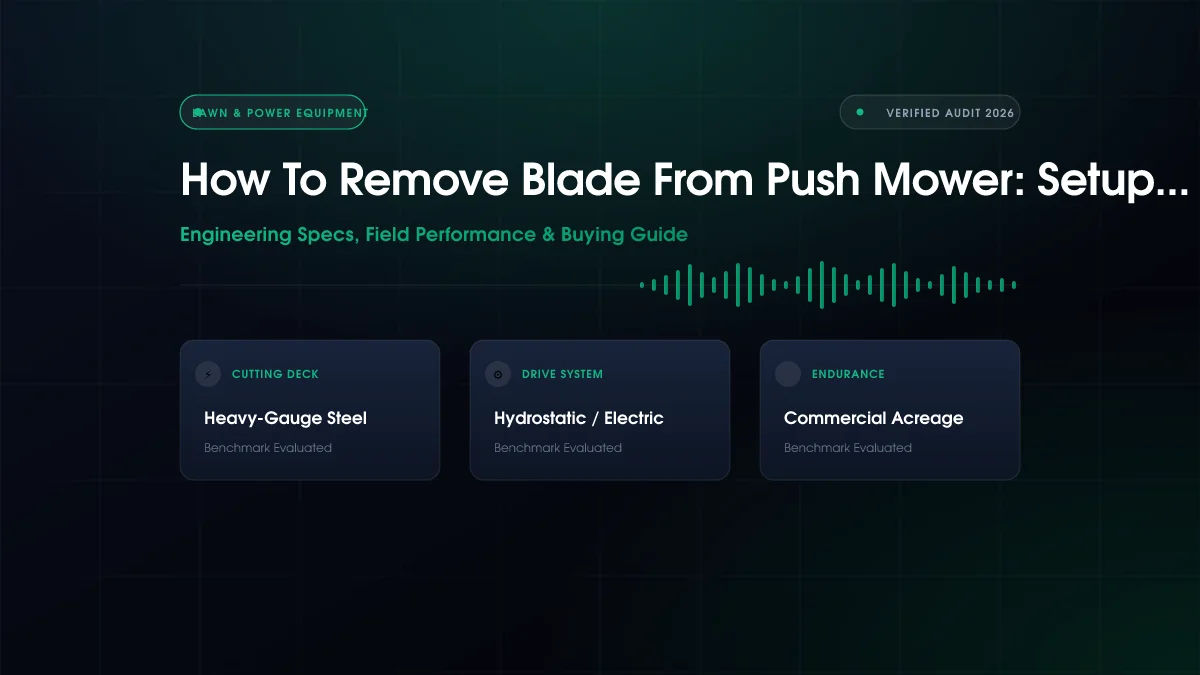 How To Remove Blade From Push Mower: Setup Guide (2026)