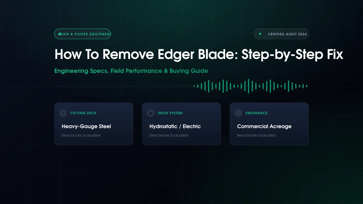 How To Remove Edger Blade: Step-by-Step Fix (2026)