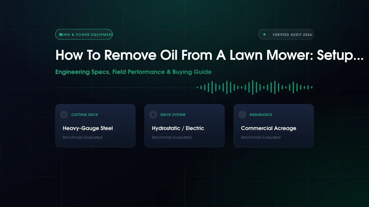 How To Remove Oil From A Lawn Mower: Setup Guide (2026)