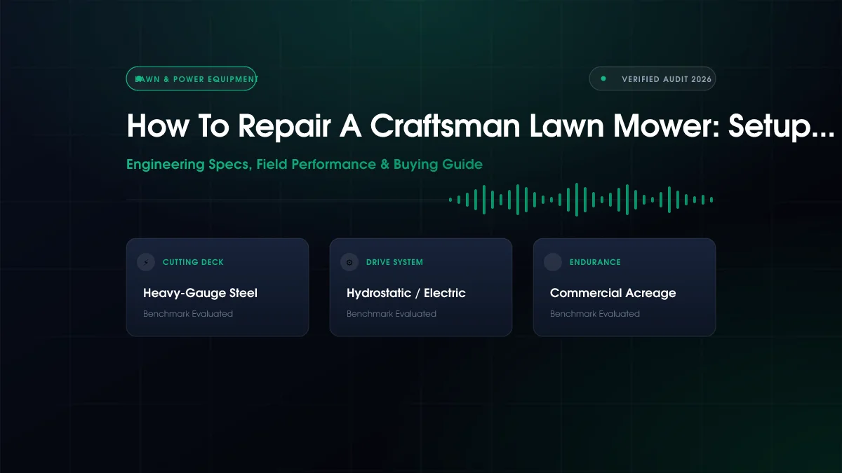 How To Repair A Craftsman Lawn Mower: Setup Guide (2026)