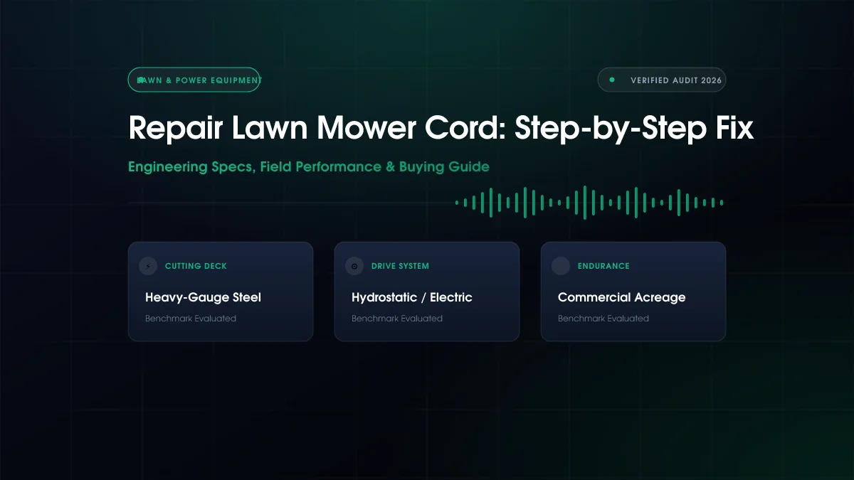 Repair Lawn Mower Cord: Step-by-Step Fix (2026)