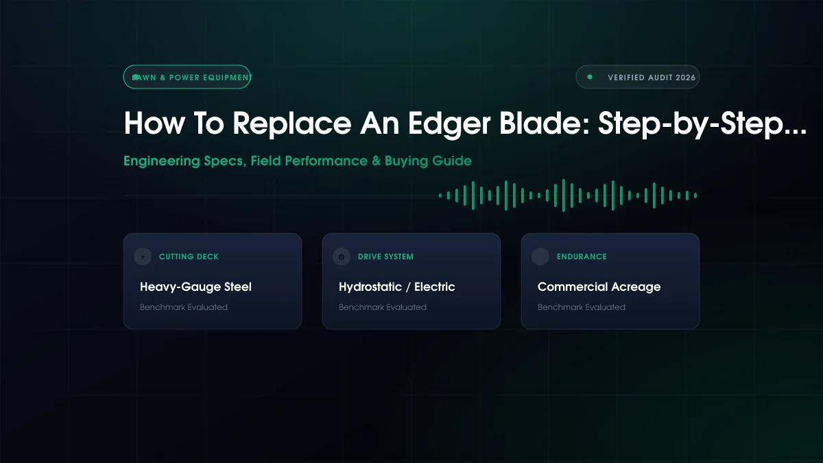 How To Replace An Edger Blade: Step-by-Step Fix (2026)