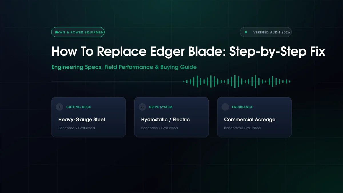 How To Replace Edger Blade: Step-by-Step Fix (2026)