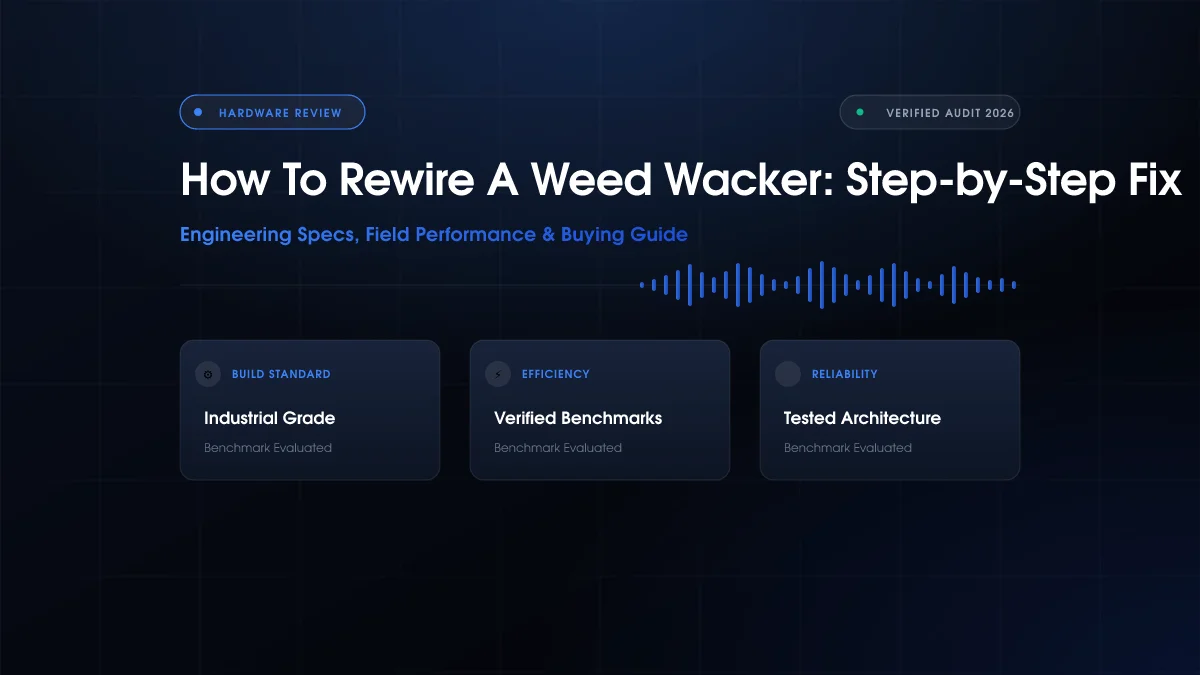 How To Rewire A Weed Wacker: Step-by-Step Fix (2026)
