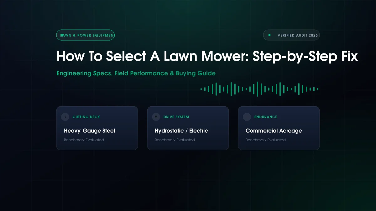 How to Select a Lawn Mower