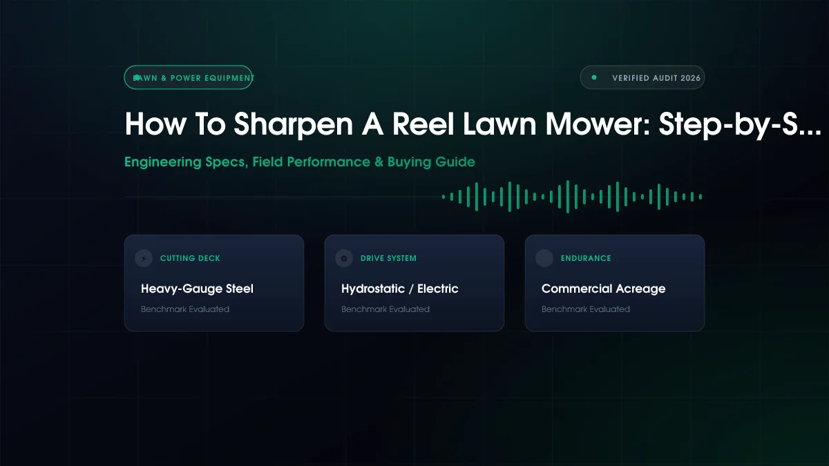 How To Sharpen A Reel Lawn Mower: Step-by-Step Fix (2026)