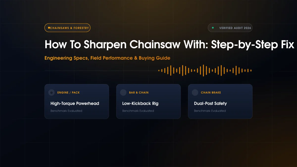 How To Sharpen Chainsaw With: Step-by-Step Fix (2026)