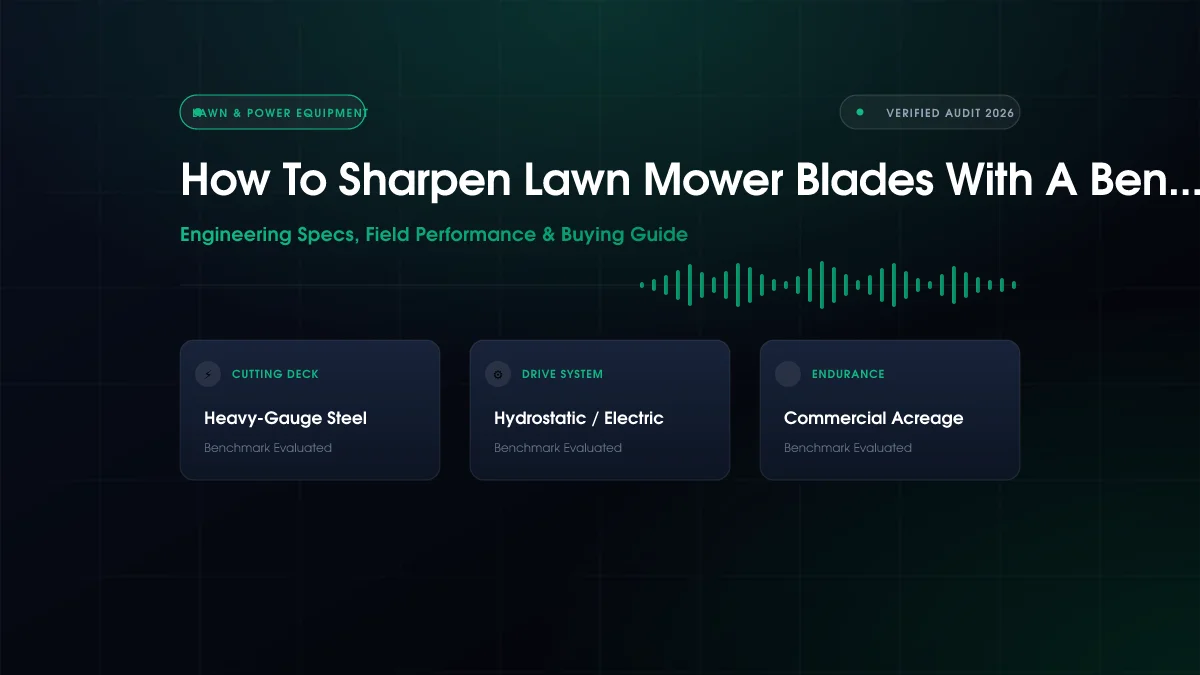How To Sharpen Lawn Mower Blades With A Bench Grinder