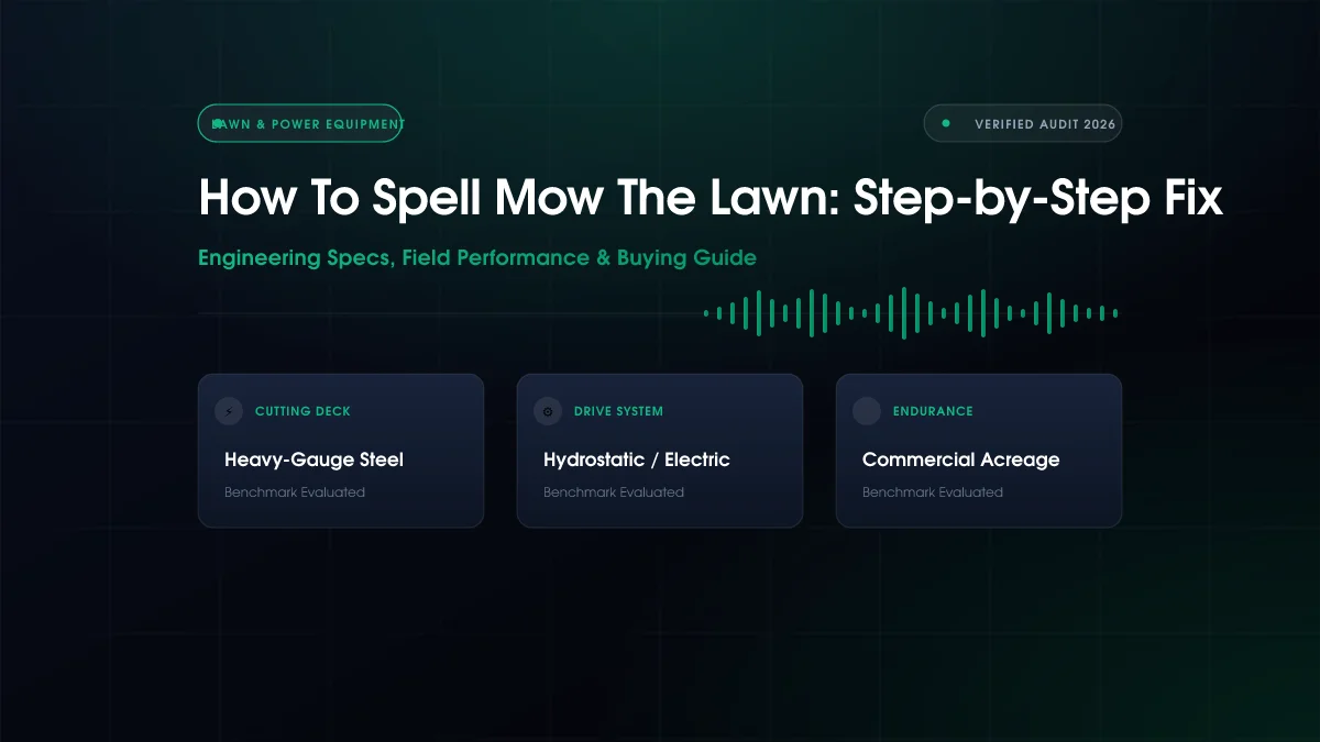 How To Spell Mow The Lawn: Step-by-Step Fix (2026)