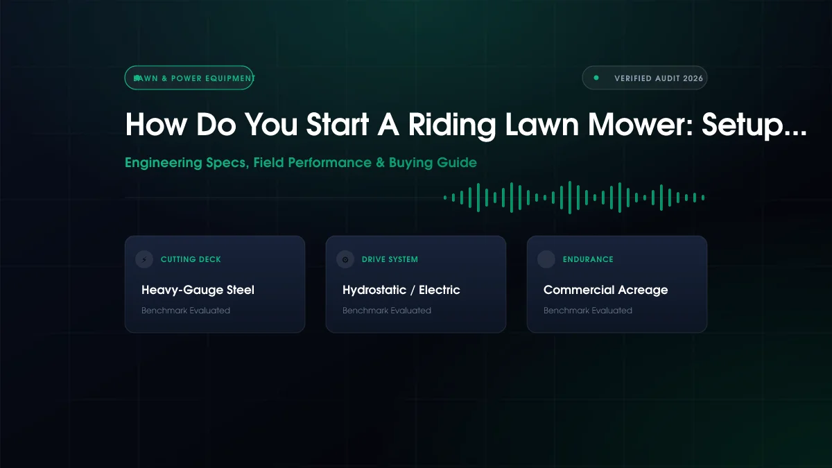 How Do You Start A Riding Lawn Mower: Setup Guide (2026)