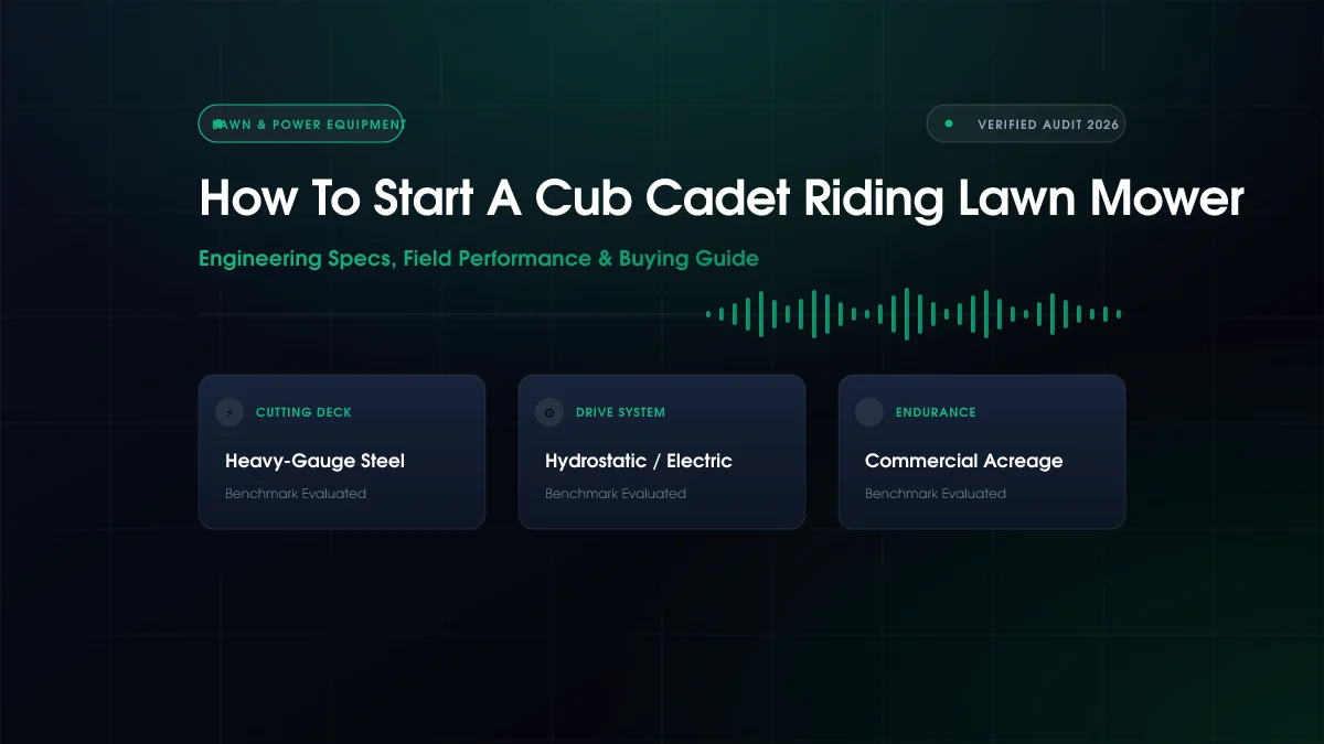 How to Start Cub Cadet Riding Mower