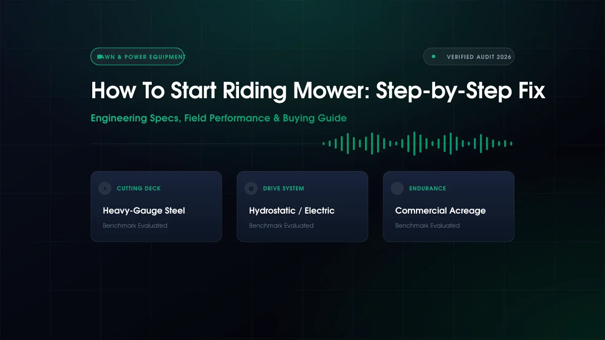 How to Start Riding Mower