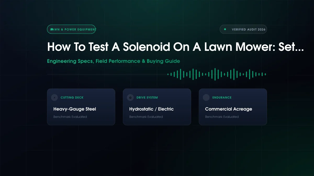 How To Test A Solenoid On A Lawn Mower: Setup Guide (2026)