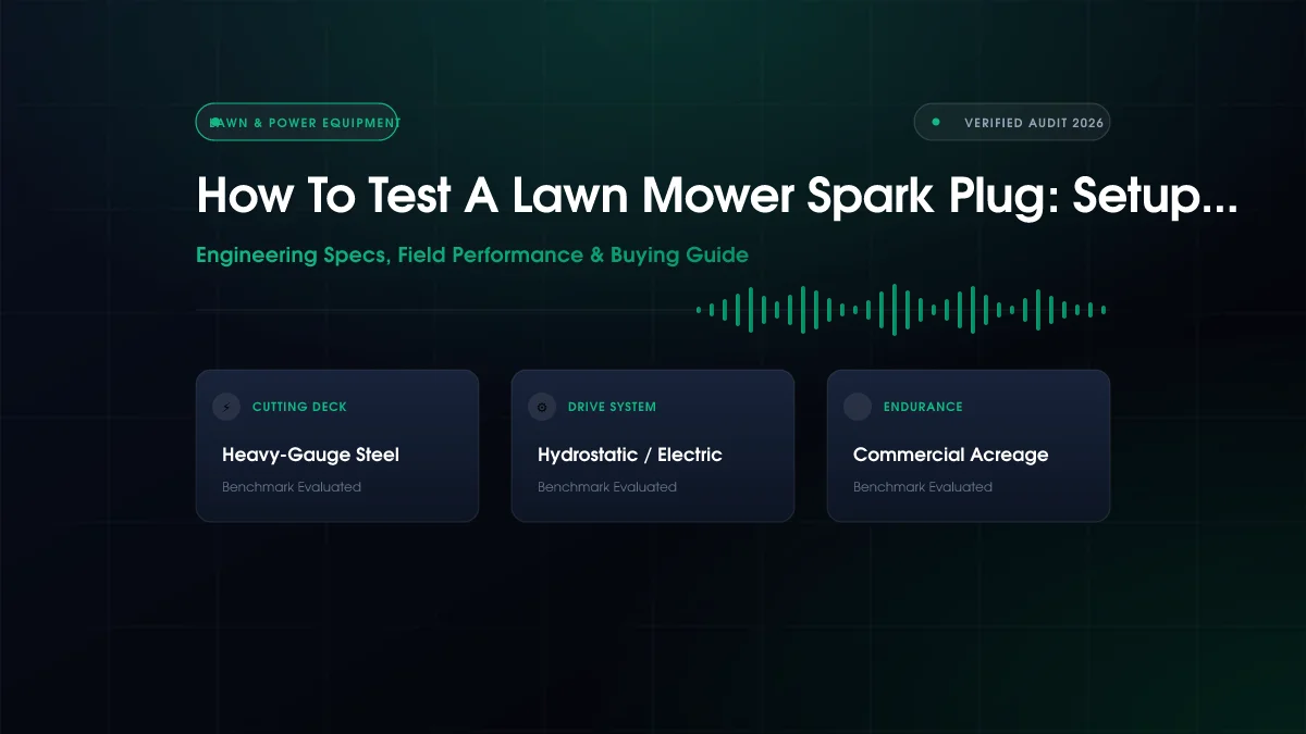 How To Test A Lawn Mower Spark Plug: Setup Guide (2026)