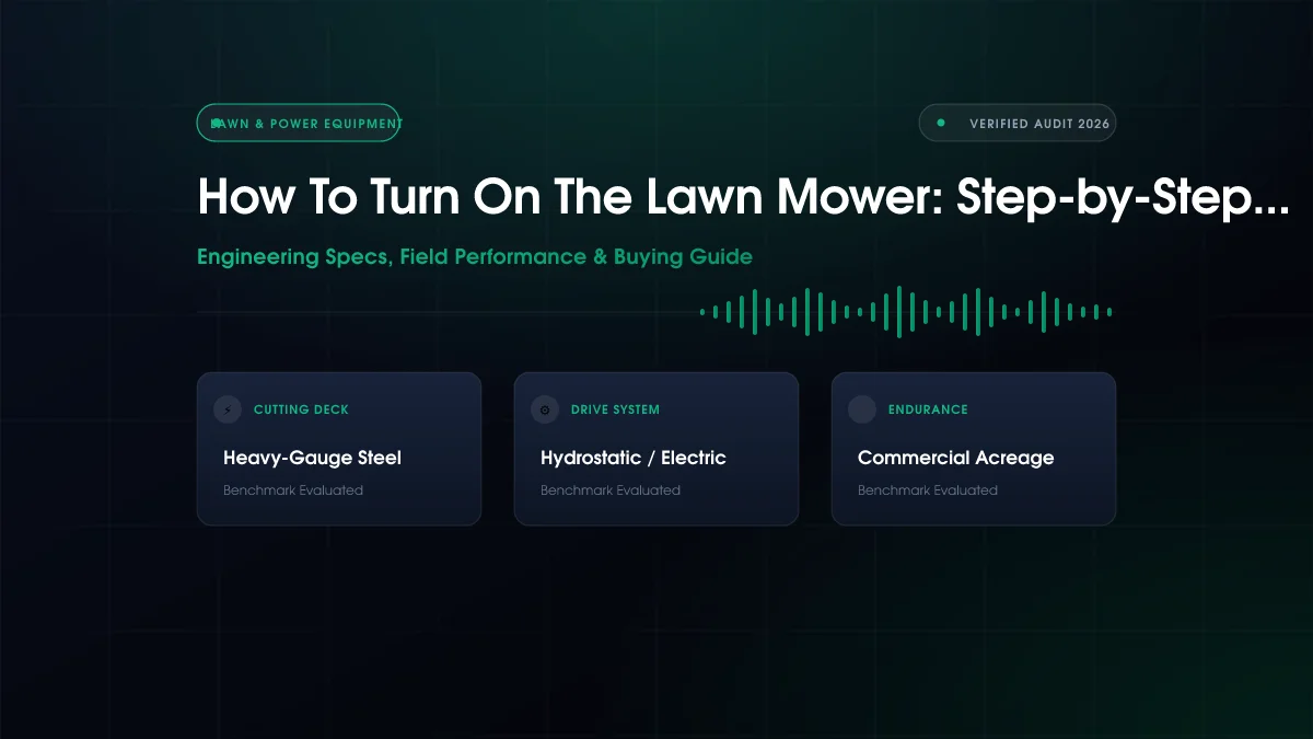 How To Turn On The Lawn Mower: Step-by-Step Fix (2026)