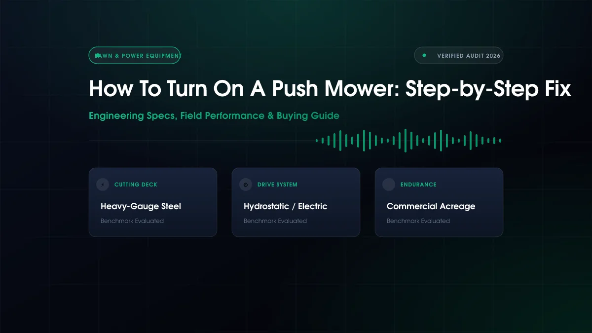 How To Turn On A Push Mower: Step-by-Step Fix (2026)
