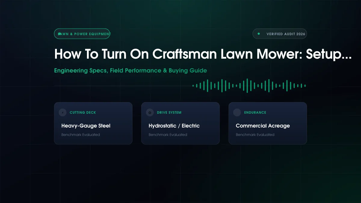 How to Turn on Craftsman Lawn Mower