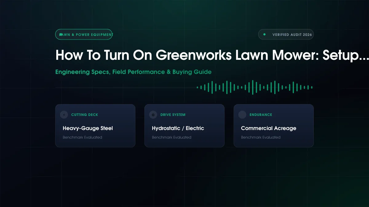 How To Turn On Greenworks Lawn Mower: Setup Guide (2026)
