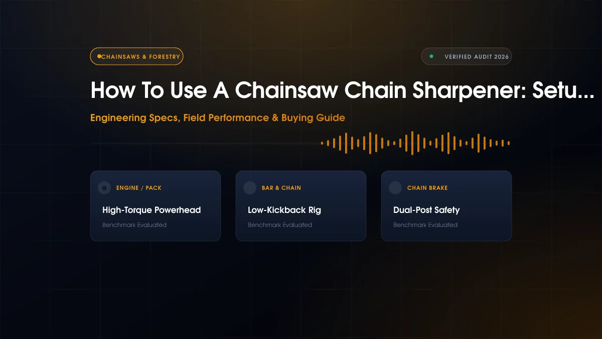 How To Use A Chainsaw Chain Sharpener: Setup Guide (2026)