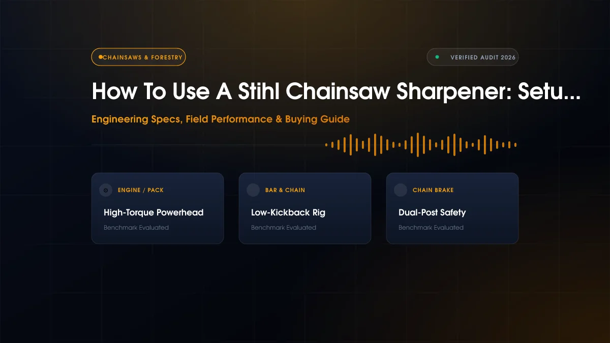 How To Use A Stihl Chainsaw Sharpener: Setup Guide (2026)