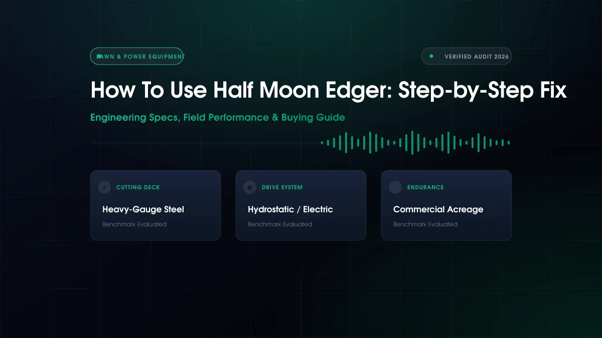 How To Use Half Moon Edger: Step-by-Step Fix (2026)