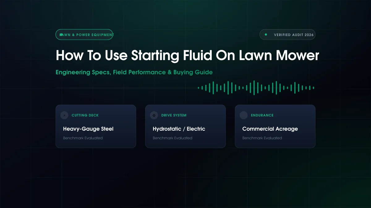 How To Use Starting Fluid On Lawn Mower