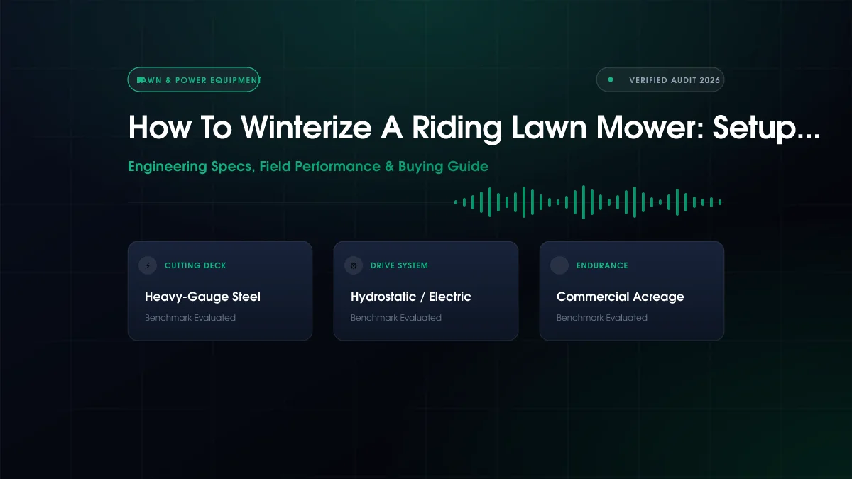 How To Winterize A Riding Lawn Mower: Setup Guide (2026)