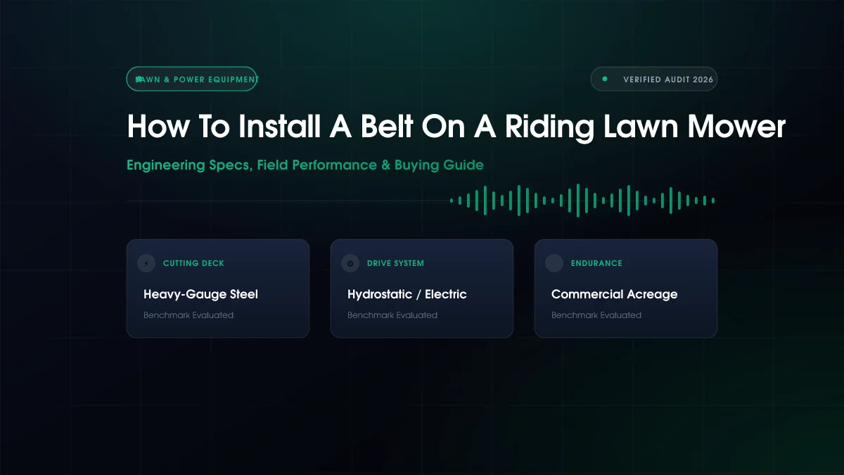 How To Install A Belt On A Riding Lawn Mower