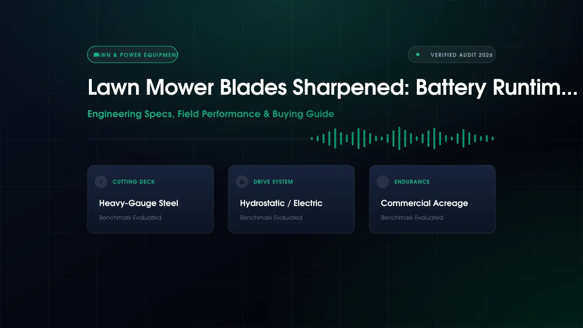 Lawn Mower Blades Sharpened: Battery Runtime Ranked