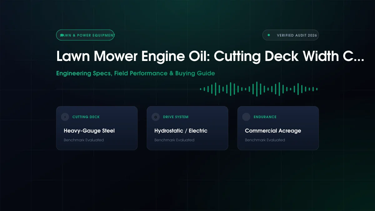 Lawn Mower Engine Oil: Cutting Deck Width Compared