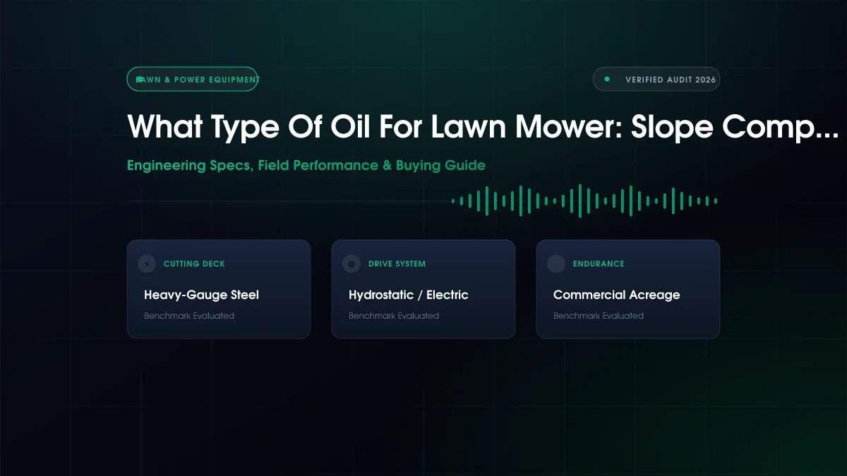 What Type Of Oil For Lawn Mower: Slope Compared (2026)