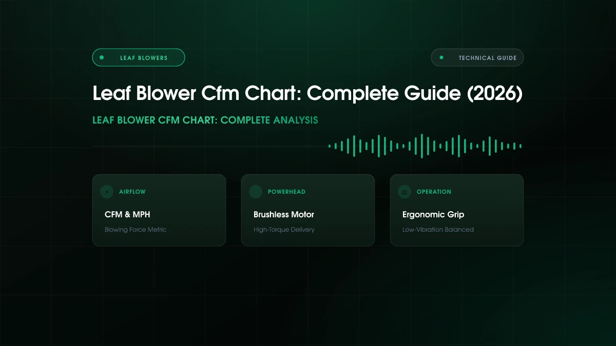 Leaf Blower Cfm Chart: Complete Guide (2026)