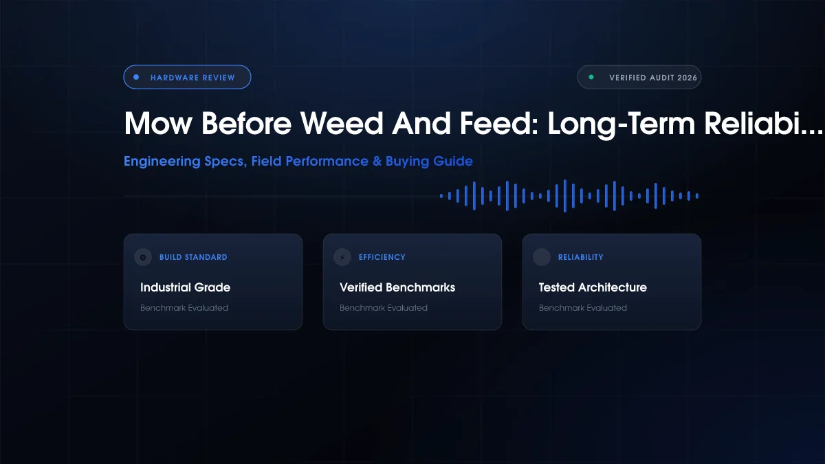 Mow Before Weed And Feed: Long-Term Reliability Compared
