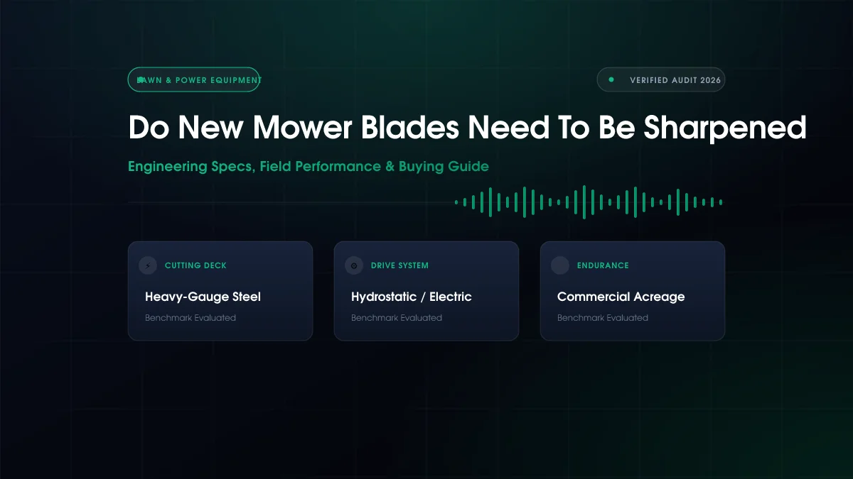 Do New Mower Blades Need To Be Sharpened (2026)