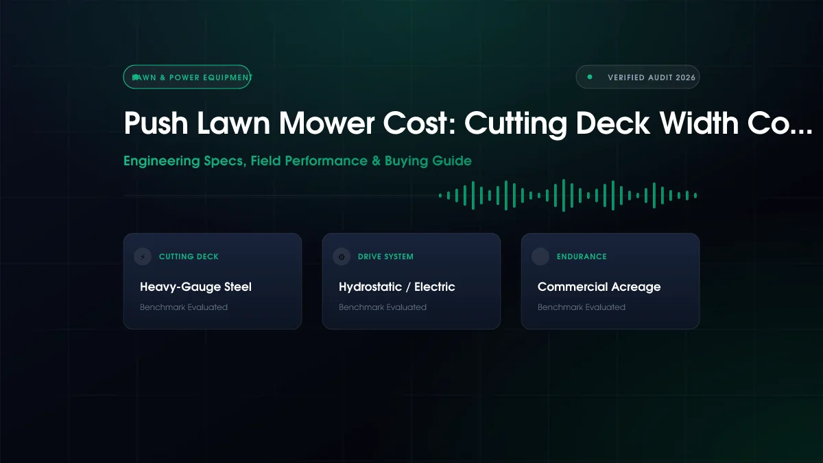 Push Lawn Mower Cost: Cutting Deck Width Compared