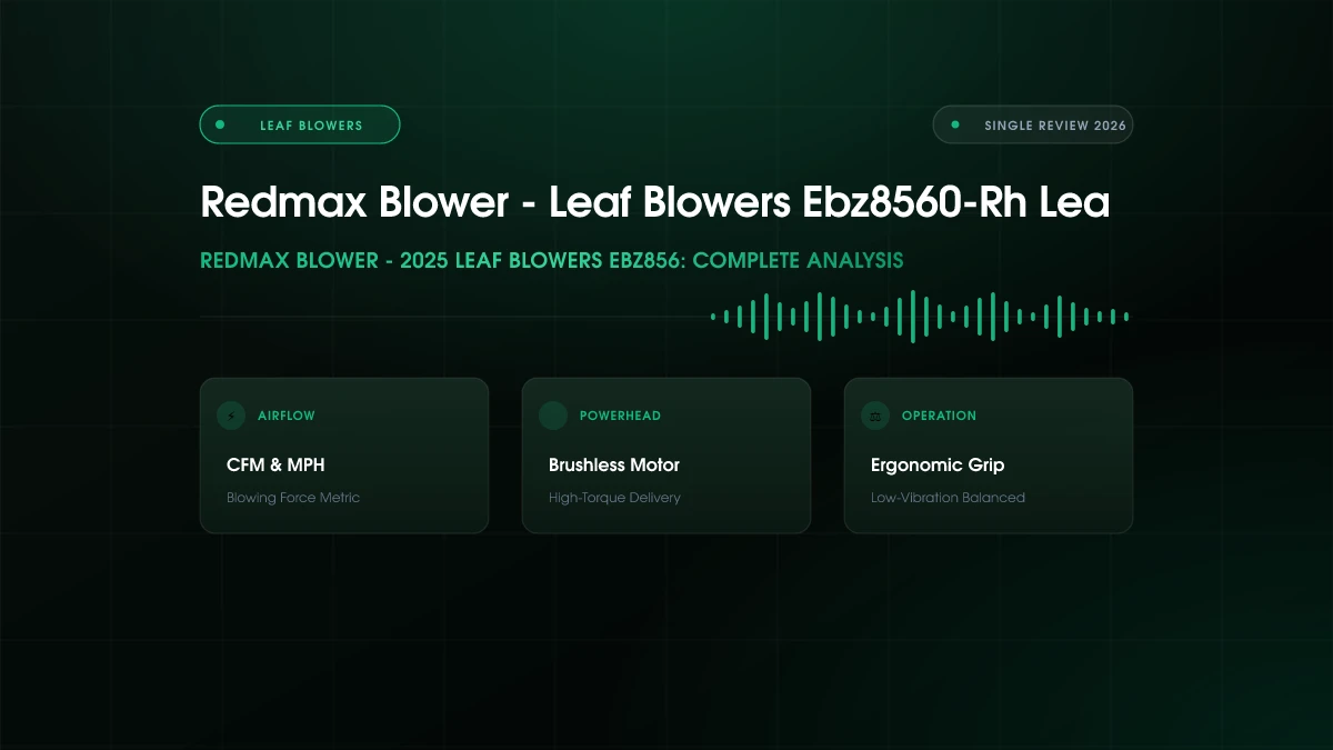 Redmax Blower –  Leaf Blowers Ebz8560-Rh Leaf Blower Review: Airflow & Specs (2026)