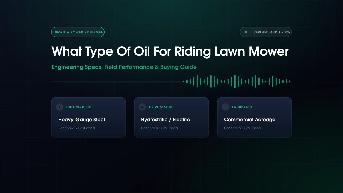 What Type of Oil for Riding Lawn Mower? (2026)