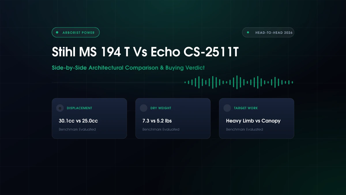 Stihl MS 194 T Vs Echo CS-2511T: Arborist Comparison (2026)
