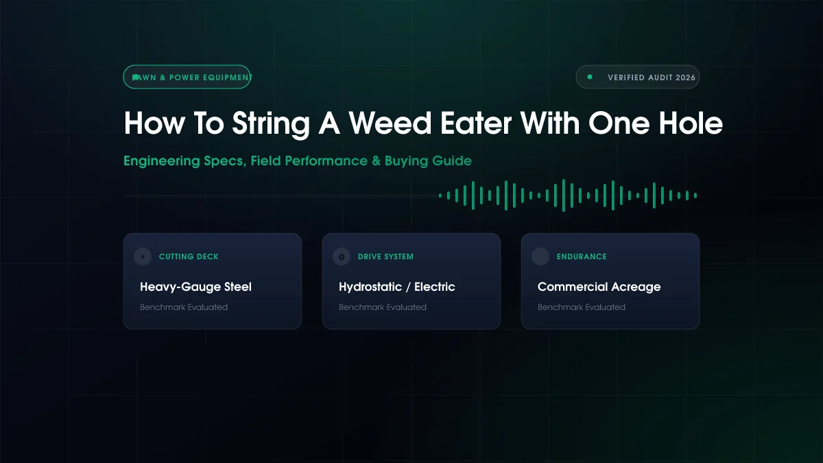 How To String A Weed Eater With One Hole