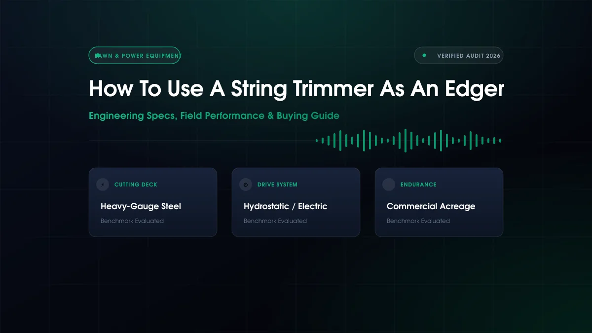 How To Use A String Trimmer As An Edger
