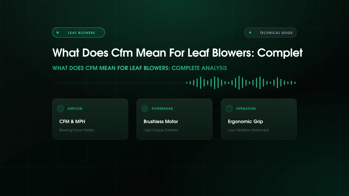 What Does CFM Mean for Leaf Blowers?