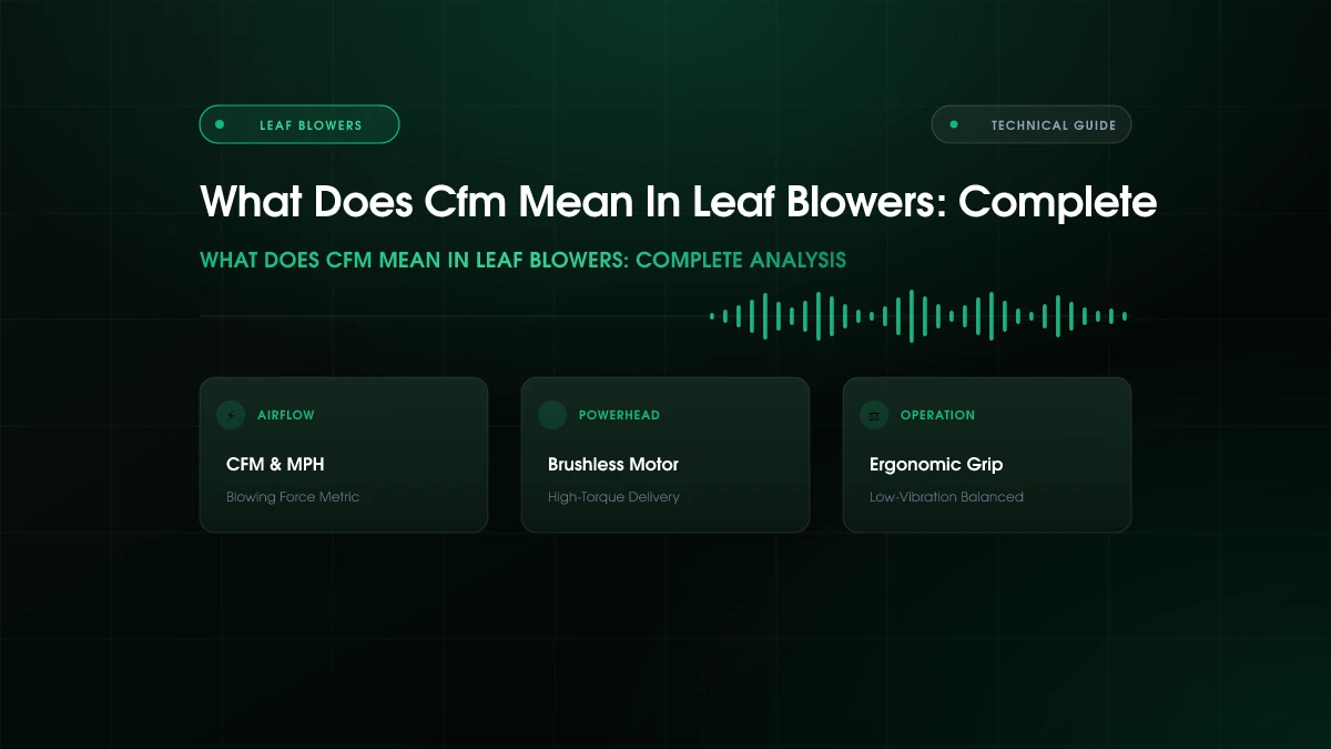 What Does Cfm Mean In Leaf Blowers: Complete Guide (2026)