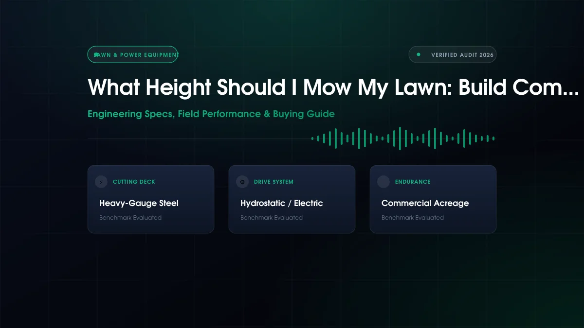 What Height Should I Mow My Lawn: Build Compared (2026)