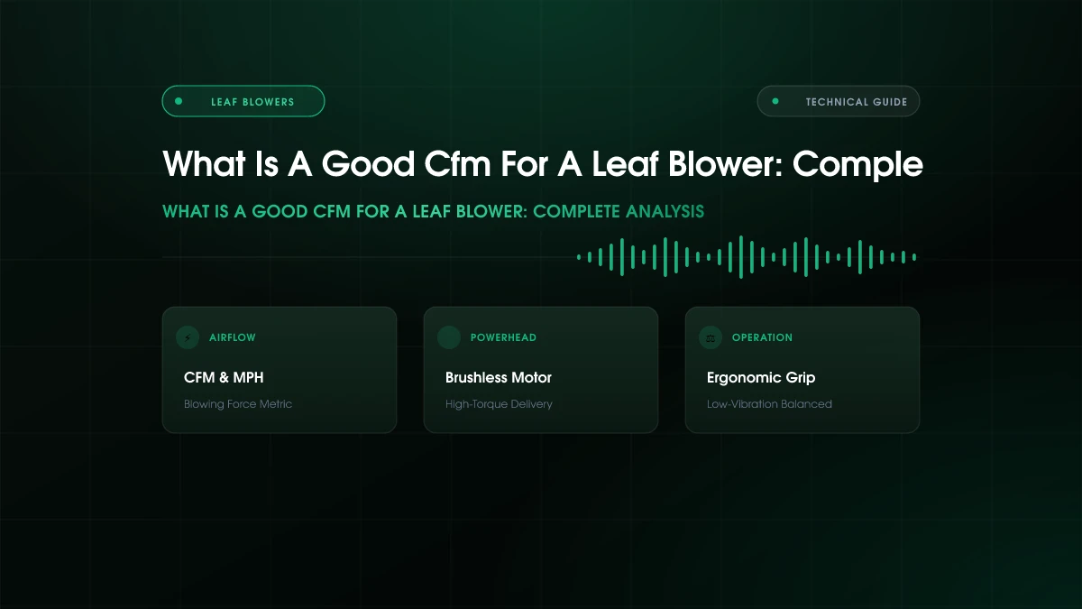 What Is A Good Cfm For A Leaf Blower: Complete Guide (2026)