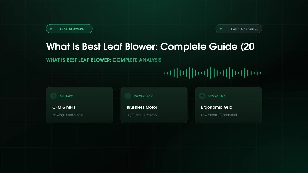 What Is Best Leaf Blower: Complete Guide (2026)