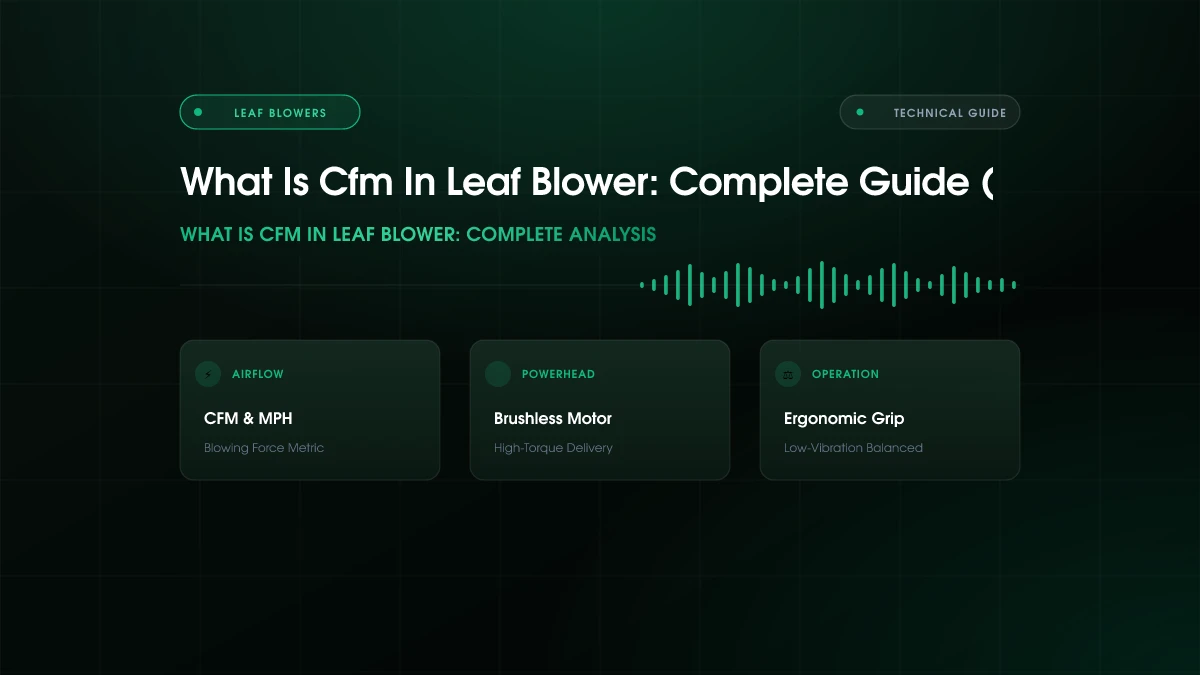 What Is Cfm In Leaf Blower: Complete Guide (2026)