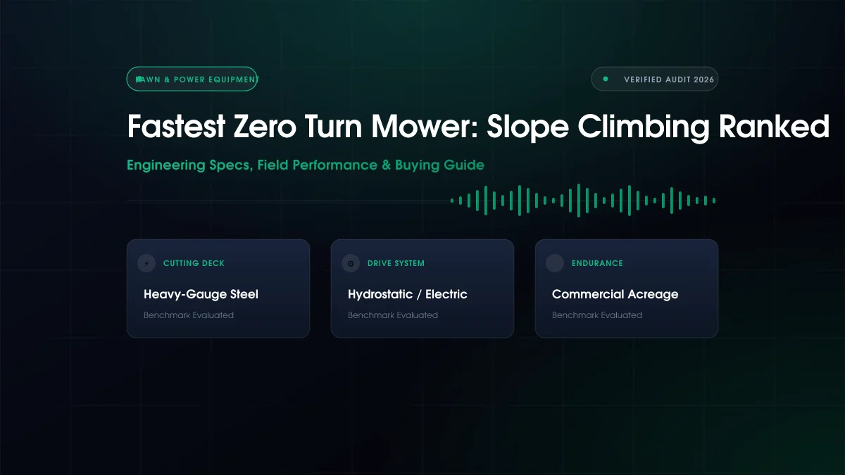 Fastest Zero Turn Mower: Slope Climbing Ranked (2026)