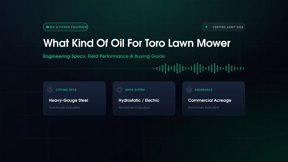 What Kind Of Oil For Toro Lawn Mower (2026)